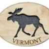 Vermont Oval Moose Wooden Magnet