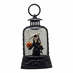 Lighted Waterglobe Lantern - Grim Reaper