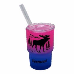 Vermont Glass Moose 2oz Shooter - Mountain Sunrise