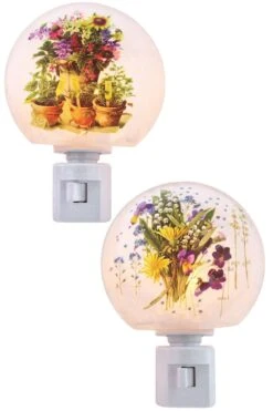 Glass Nightlight - Herb Garden - Pots -Christmas Decoration Store mw3p8geehib9ygbet3q8