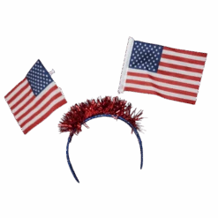 Patriotic Headband With American Flags