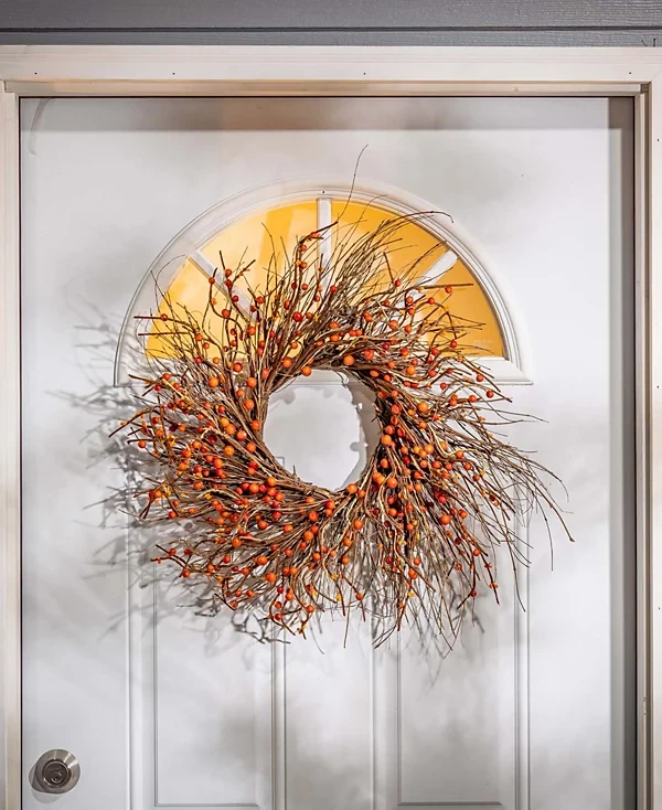 Dried Twig And Fall Berries Wreath - 24 Inch 4 Dried Twig And Fall Berries Wreath - 24 Inch - Image 2