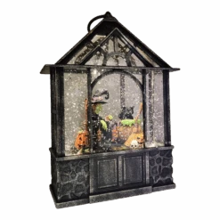 Sleeping Witch Lighted Waterglobe Lantern