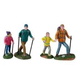 Lemax Father And Daughter Hikers - 4 Piece Set