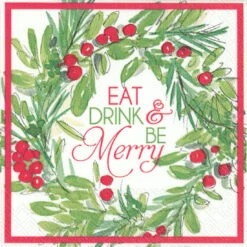 Eat Drink And Be Merry Cocktail Napkins 7 Eat Drink And Be Merry Cocktail Napkins -Christmas Decoration Store nnqqppidcaruqv2mhzjn