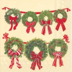 Ideal Home Range Maret's Wreath (Cream) - Lunch Napkin -Christmas Decoration Store npsgpdmwlmdd6nh7zc5v