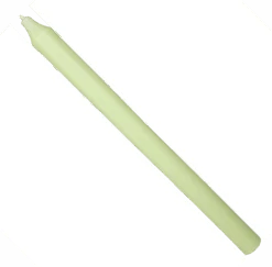 Rustic Taper Dinner Candle - 12 Inch Light Green