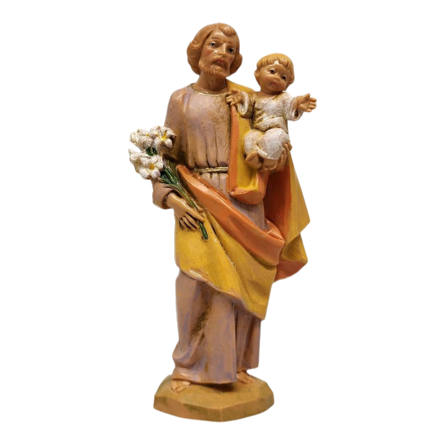 St Joseph With Child Nativity Figurine - 5 Inch Scale 3 St Joseph With Child Nativity Figurine - 5 Inch Scale