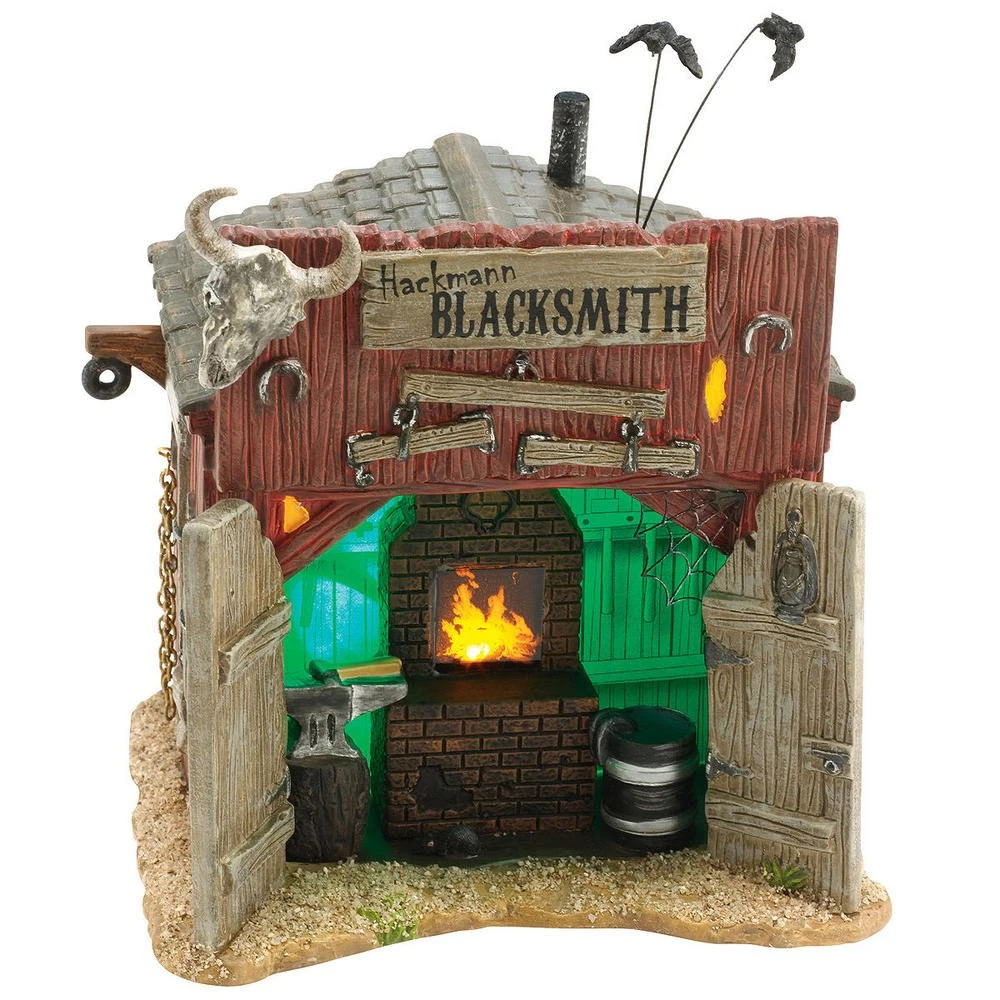 Department 56 Halloween Village Hackmann' Blacksmith Shop 3 Department 56 Halloween Village Hackmann' Blacksmith Shop