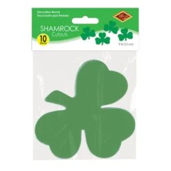 Printed Shamrock Cutout - 5 Inch - 10 Pack -Christmas Decoration Store omv4fxea1uqfrq06sxme