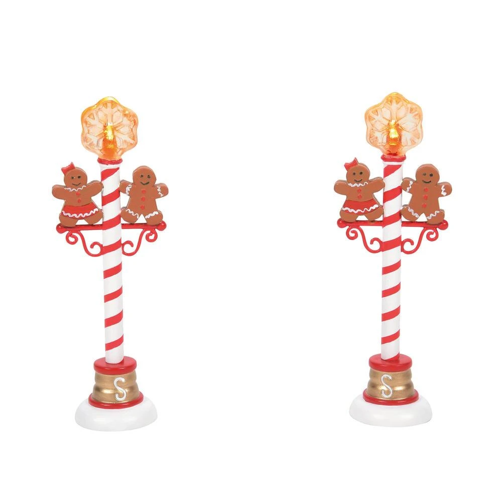 Department 56 Gingerbread Street Lights - Set Of 2 Village Accessory 4 Department 56 Gingerbread Street Lights - Set Of 2 Village Accessory - Image 2