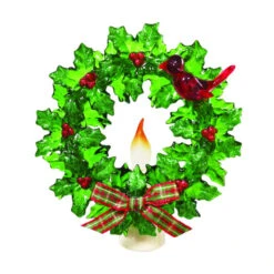 Cardinal On A Wreath Acrylic Nightlight