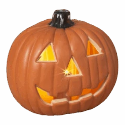 Lighted Halloween Pumpkin - 8 Inch