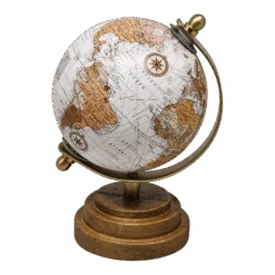 Mangowood Tabletop Globe - 6 Inch - Light