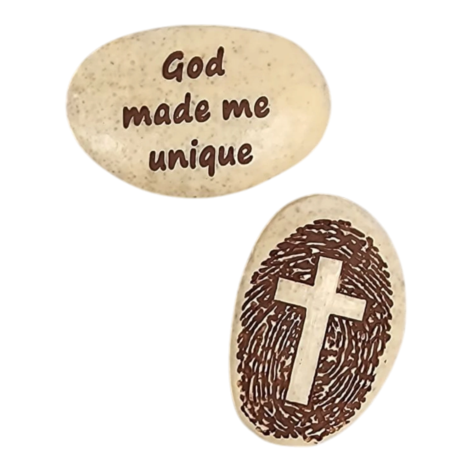 Roman Pocket Fingerprint Faith Token - God Made Me Unique 3 Roman Pocket Fingerprint Faith Token - God Made Me Unique
