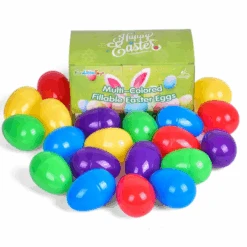 Fillable 3 Inch Plastic Easter Eggs - 24 Piece
