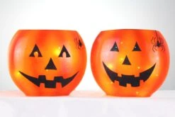 Oval Lighted Jack-o-Lantern Vase - 7 X 4 X 6.5 - 5 Teeth -Christmas Decoration Store qqi8zyhvxgskns68ngds