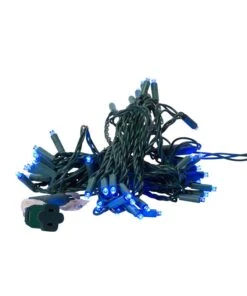 Kurt Adler 50-Light 5mm Blue LED Green Wire Light Set -Christmas Decoration Store r2yeoi3xwpnnsdhsxfmt
