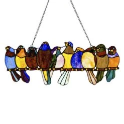 Marisol Multicolor Birds Window Panel