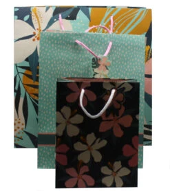 3 Piece Value All Occasion Floral Gift Bag Set