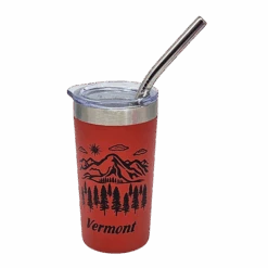 Vermont Green Mountains Stainless Steel 2oz Shooter - Red