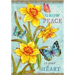 Large Flag Daffodil And Butterflies -Christmas Decoration Store unnpbzuhaozivgiipwcb