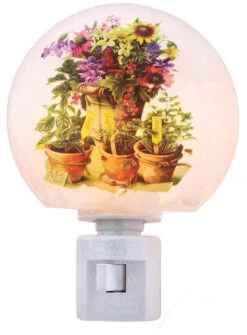 Glass Nightlight - Herb Garden - Pots -Christmas Decoration Store v6sbs4ca01eou3dzupeh