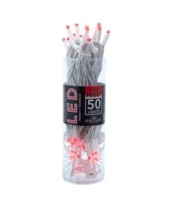 Kurt Adler 50-Light 5mm Red Frosted LED White Wire Light Set -Christmas Decoration Store vy5v1xyh0tka4ripioja