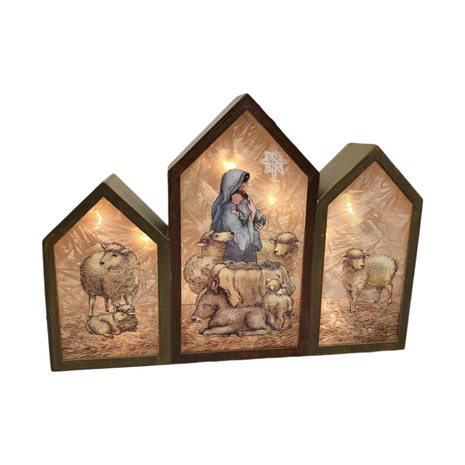 Madonna And Child Panel Lamp - Blue 5 Madonna And Child Panel Lamp - Blue - Image 3