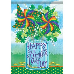 St Patricks Whirligigs Durasoft Large Flag - 28" X 40"