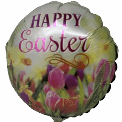 Easter Pre-Inflated - Happy Easter Tulips Balloon