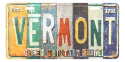 Stamped Vermont License Plate - Plates Through The Years