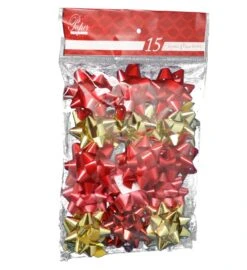 Elegant Bows 15 Pack - Red/Gold