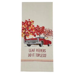Leaf Peepers Embroidered Dishtowel -Christmas Decoration Store zd0zbx4cnakxmxnjollr