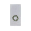 Winter Wreath Embroidered Dish Towel